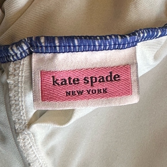 Kate Spade | Zigzag Floral Bow-Strap V-Neck One-Piece Swimsuit - Picture 7 of 9